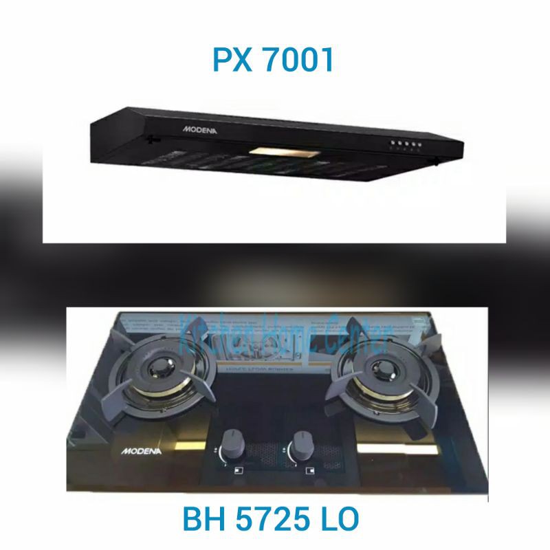 Paket Kompor  Modena BH 5725 LO  dan Cooker Hood PX 7001