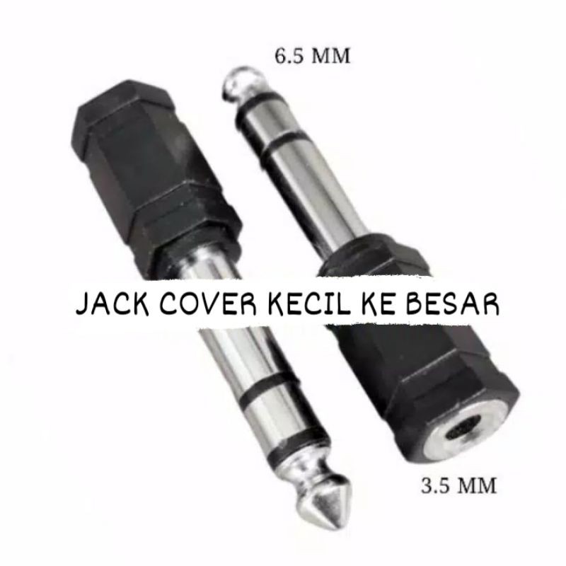 CONVERTER AUDIO 3.5MM AUX TO 6.5MM STEREO PVC | JACK COVER KECIL KE BESAR | TETTA SHOP