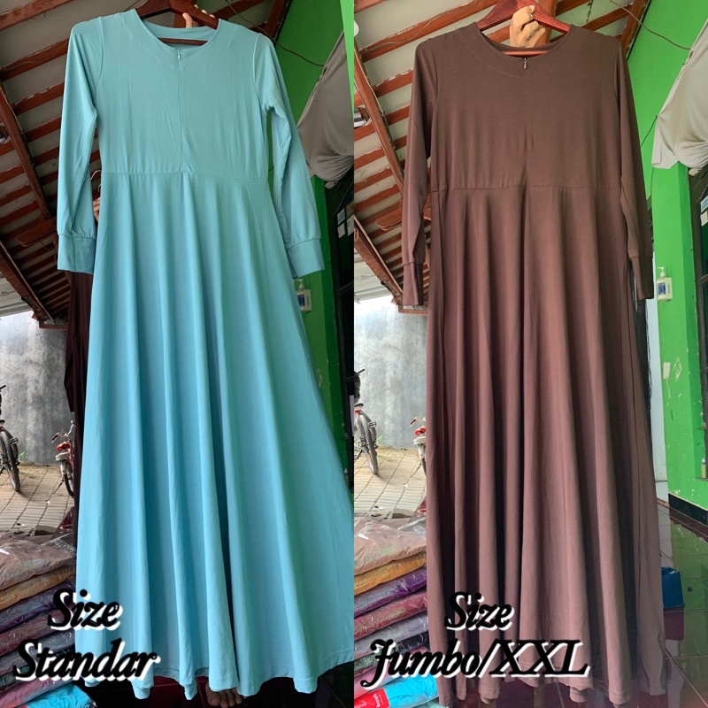 Gamis Jersey Tebal busui merk TIPICOS FRES - Gamis Jersey Polos Premium