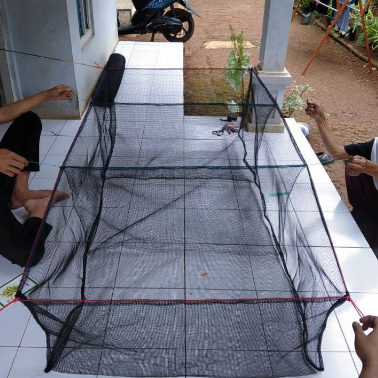 Ready Keramba Ikan bahan Waring pembesaran ikan lele Ukuran 3x1x50 Jaring Ikan WQA