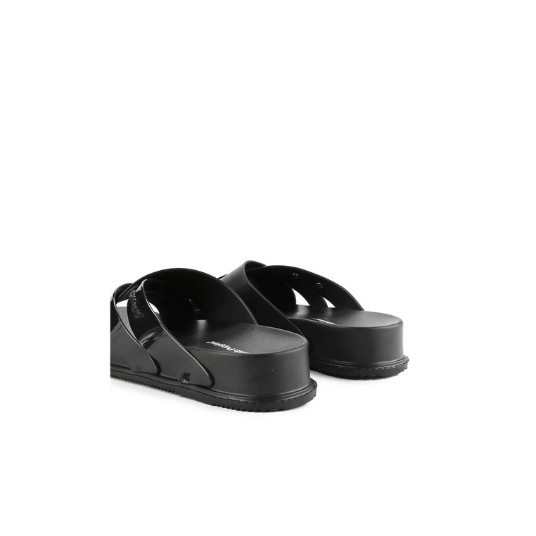 SANDAL SLIDE WANITA HUSH PUPPIES ORIGINAL CASUAL BRANDED BLACK HW26