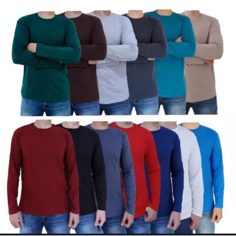KAOS OBLONG POLOS LENGAN PANJANG/KAOS POLOS LENGAN PANJANG PREMIUM BISA COD