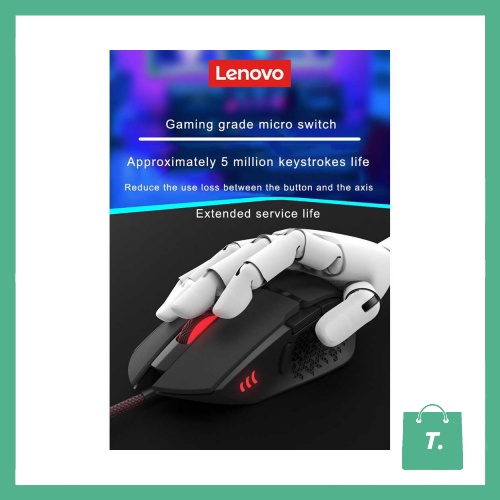 Lenovo Mouse Gaming Kabel 6400DPI M106