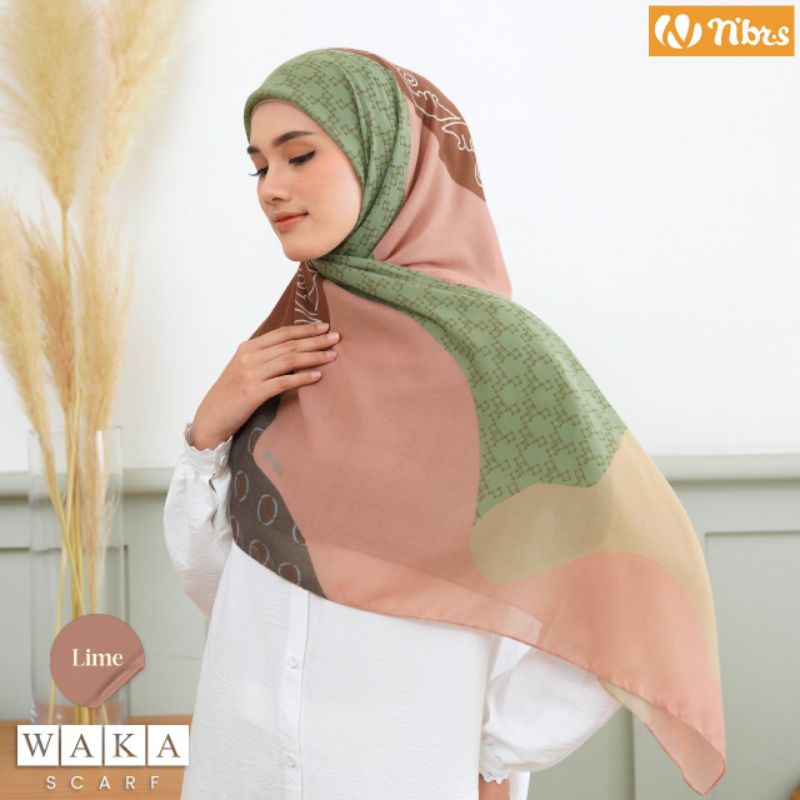 HIJAB SEGIEMPAT MOTIF WAKA SCARF NIBRAS