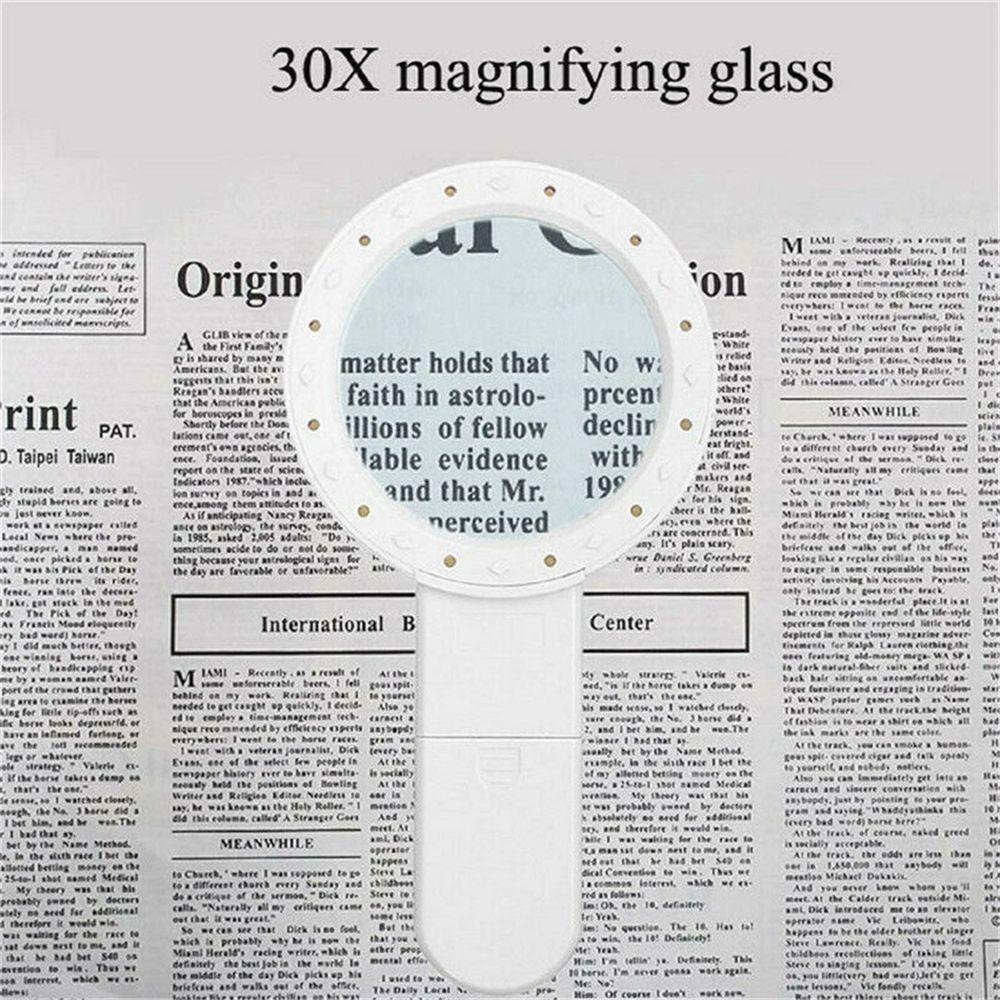 Suyo Magnifier Loupe Alat Perbaikan Perhiasan Model Genggam Dengan LED Menyala