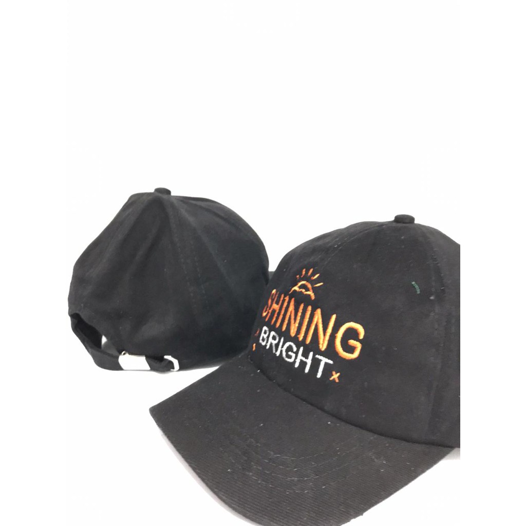 (Bisa COD) Topi Distro Rapel Shining Bright Hitam Distro