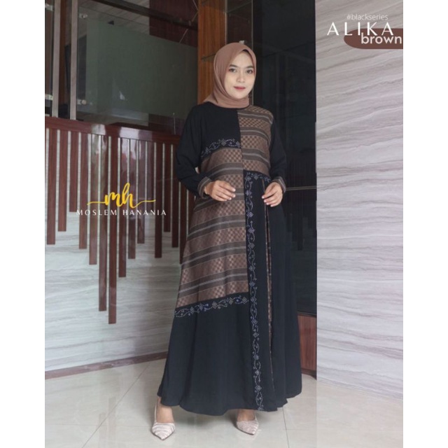 BLACK SERIES//FASHION MUSLIM//ALIKA DRESS//KODE JB