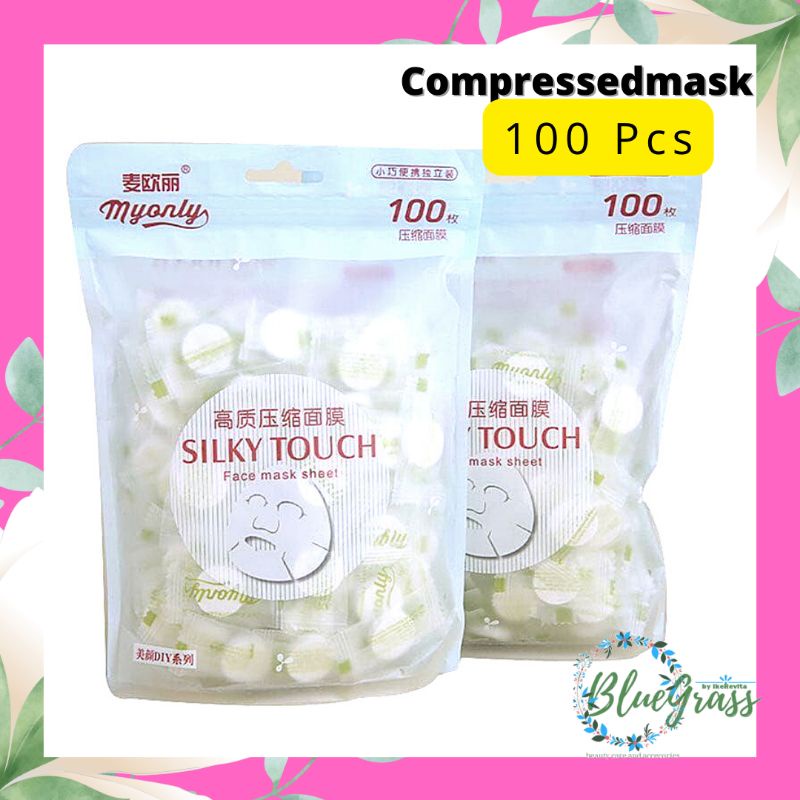 Isi 100pcs DIY Compressed Mask Silky Touch /Masker permen/ Masker Wajah/ Masker Tisu