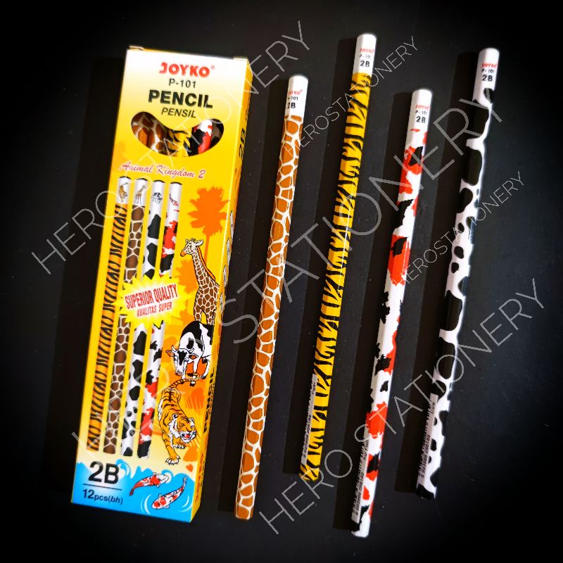 

Pensil 2B pencil joyko animal kingdom 2 P-101 . 12 unit