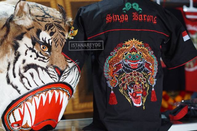 HEM / KEMEJA BORDIR MOTIF SINGO  JARANAN BAJU REOG PONOROGO BAJU JARANAN