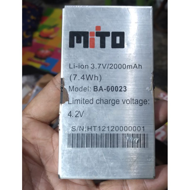 Baterai hp mito ba-00023 bekas, original