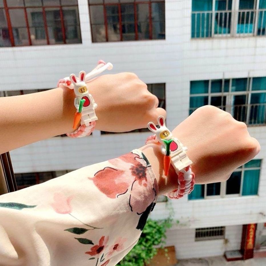 Basguangnian gelang untuk pria dan wanita mahasiswa gaya Korea pasangan woven Gelang sepasang pacar