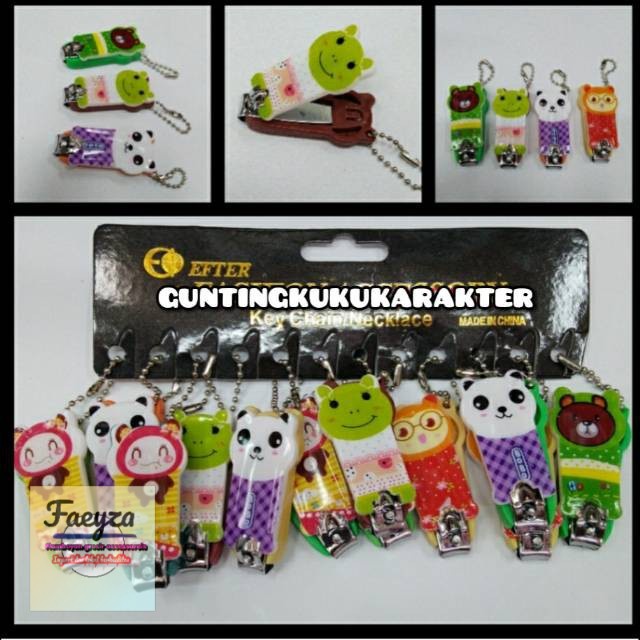 grosir  GANTUNGAN TAS KUNCI GUNTING KUKU KARAKTER 6 PCS