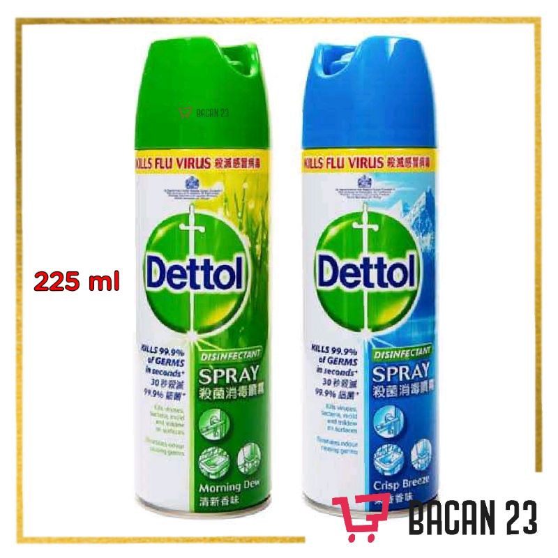 Dettol Disinfectant Spray Anti Bacterial (225ml) / Spray Desinfektan / Bacan23 - Bacan 23