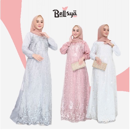 GAMIS PESTA MAXY GAMIS BRUKAT JUMBO TILE PB 140 DRESS KONDANGAN PARTY /BAJU GAMIS REMAJA WANITA SANT