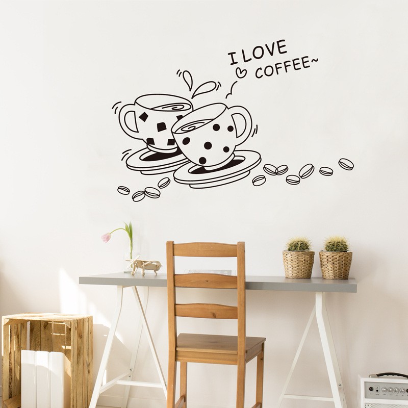 RELIZA WALLSTICKER DAPUR COFFEE CANGKIR KITCHEN JM8268 STIKER DINDING / WALLSTICKER