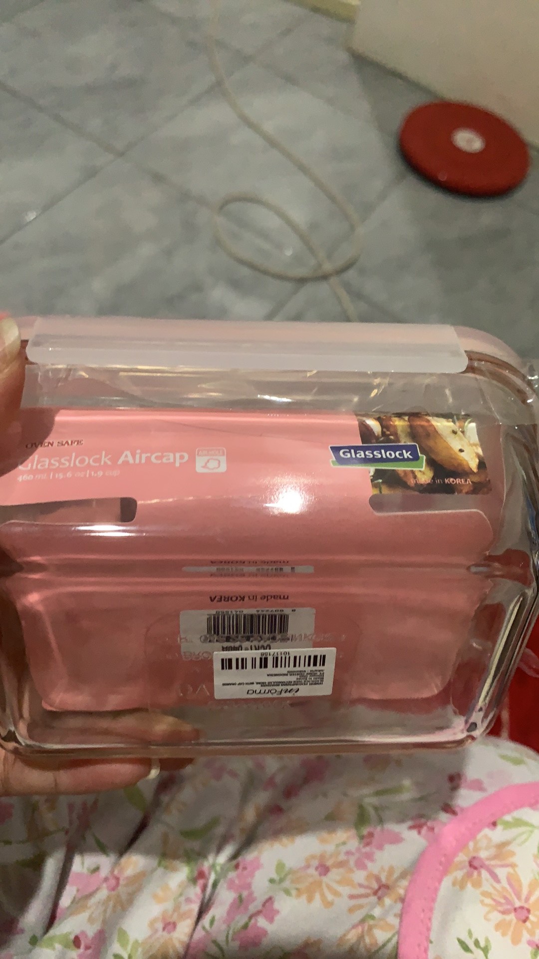 Tempat Makan 480 Ml Glasslock Oven Safe Wadah Makanan Aircap Lunch Box - Oranye