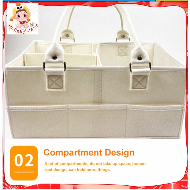 Baby Diaper Organizer Tas Popok Peralatan Bayi Tas Penyimpanan Bayi Ruang besar, ringan dan bernapas