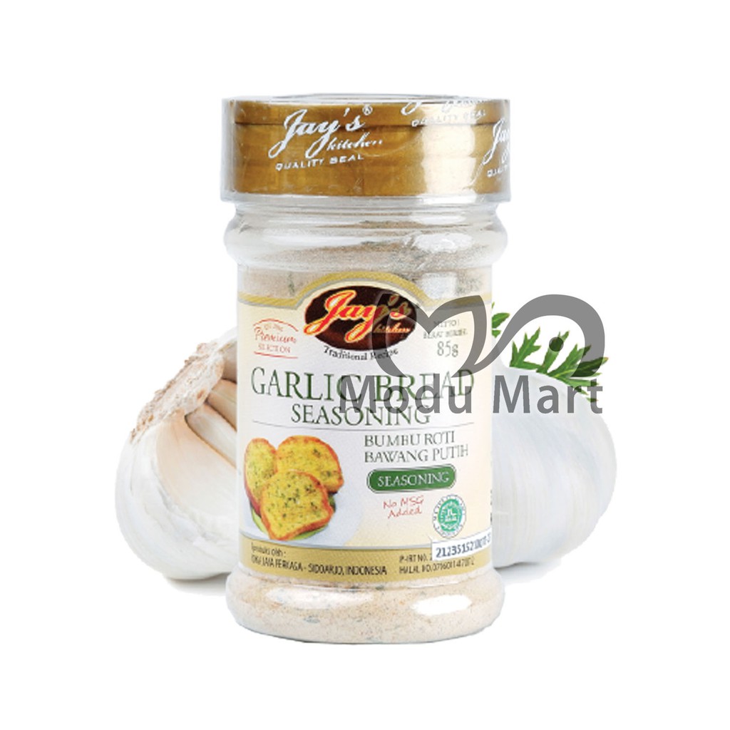 

JAYS KITCHEN Garlic Bread Seasoning 85gr - Jay's Kitchen Bumbu Roti Bawang Putih