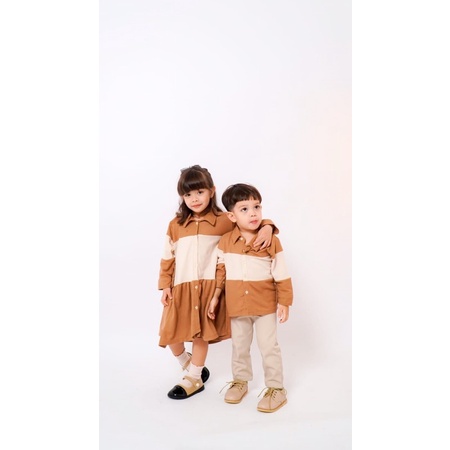 RACHIDKIDS / SERAGAM KELUARGA / FAMILY CASUAL SET / ADRIES FAMILY SET BROWN