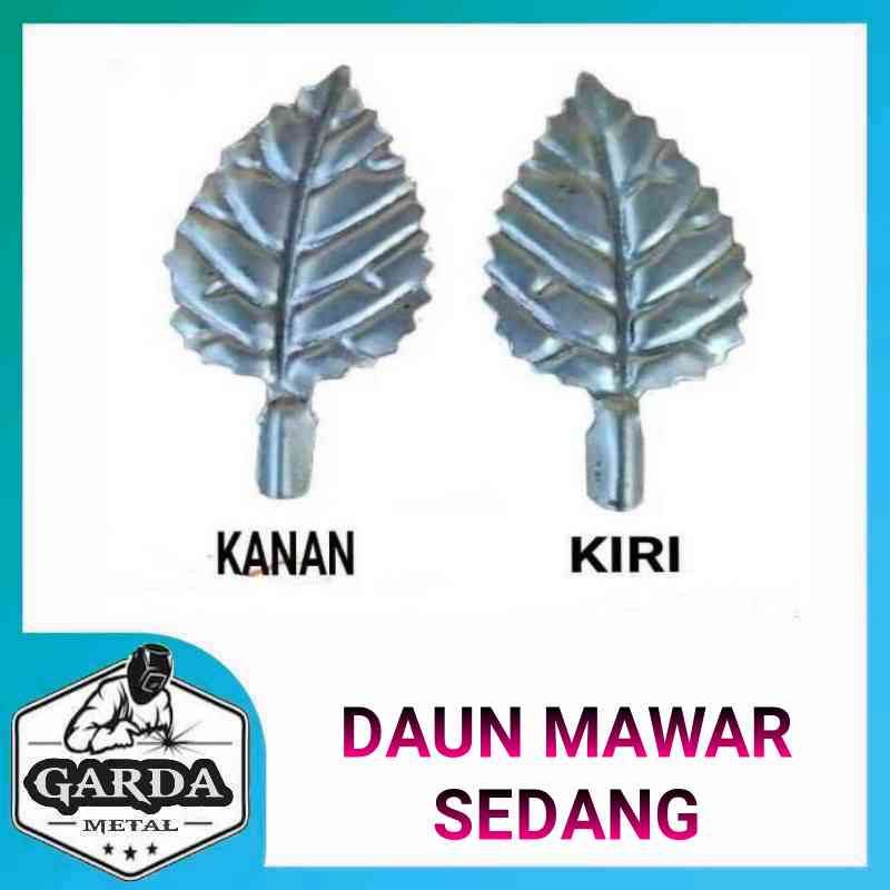Ornamen aksesoris hiasan pagar dan teralis daun mawar sedang harga 1 set