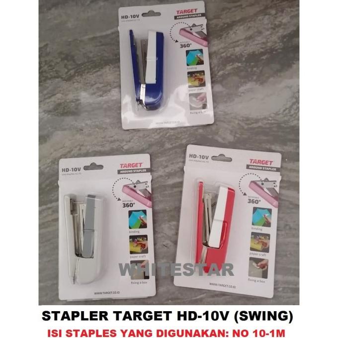 

stapler target hd-10v dapat putar / swing unt staples tengah buku Sae