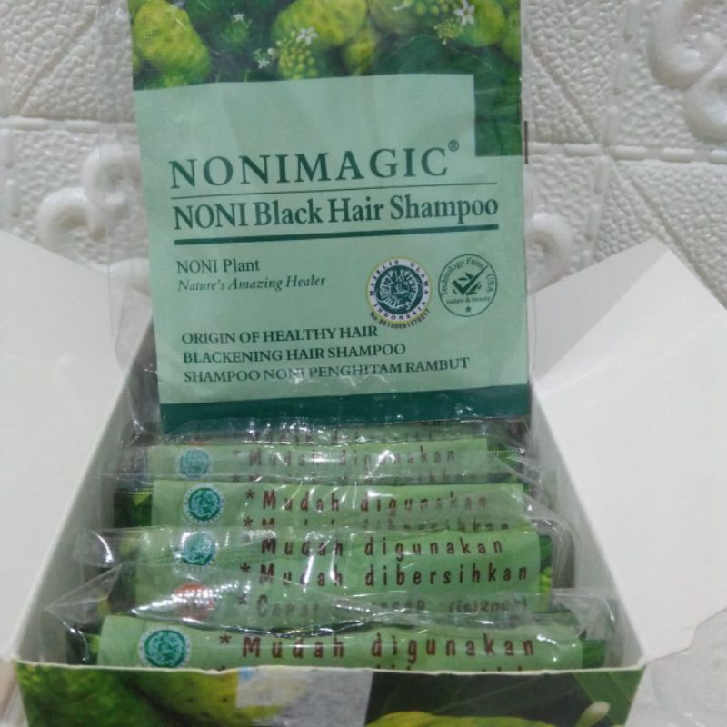 PERSACHET NONI MAGIC BLACK HAIR SHAMPOO 20ML - SHAMPOO PENGHITAM RAMBUT