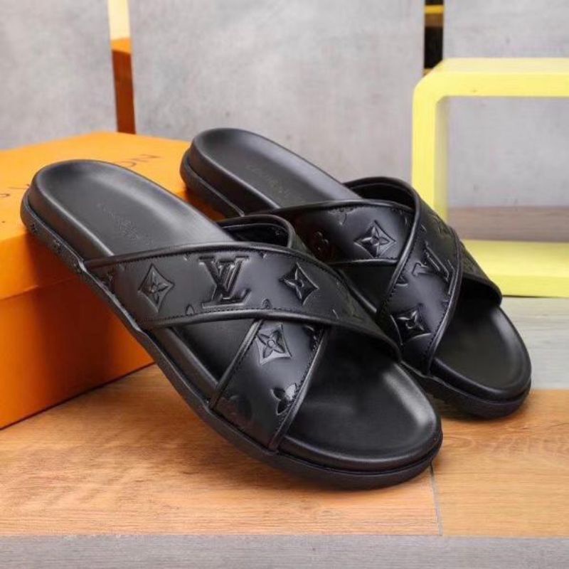 SANDAL SLIDE PRIA LV LOUIS VUITTON MONOGRAM EMBOSS MIRROR