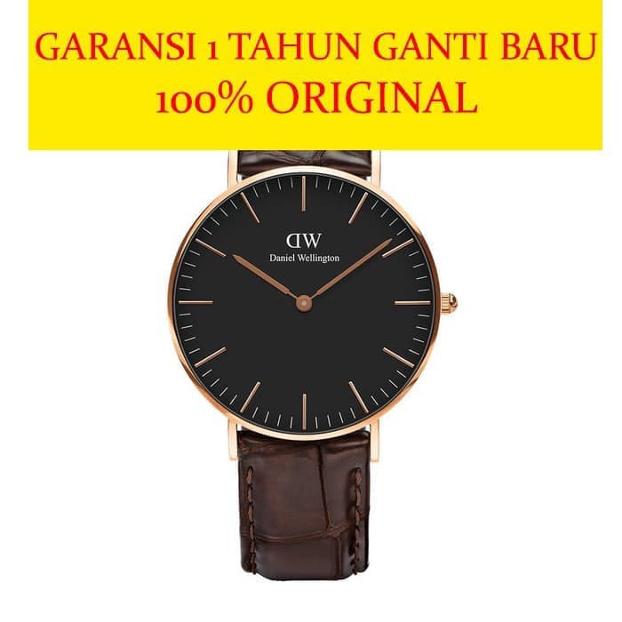 ""Jam Daniel Wellington Classic Black York Rosegold Original""