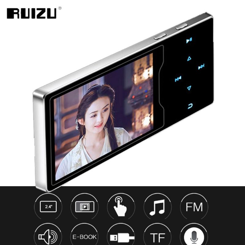 Ruizu D08 HiFi DAP MP3 Player 2.4 Inch Screen 8GB - D08 - Black