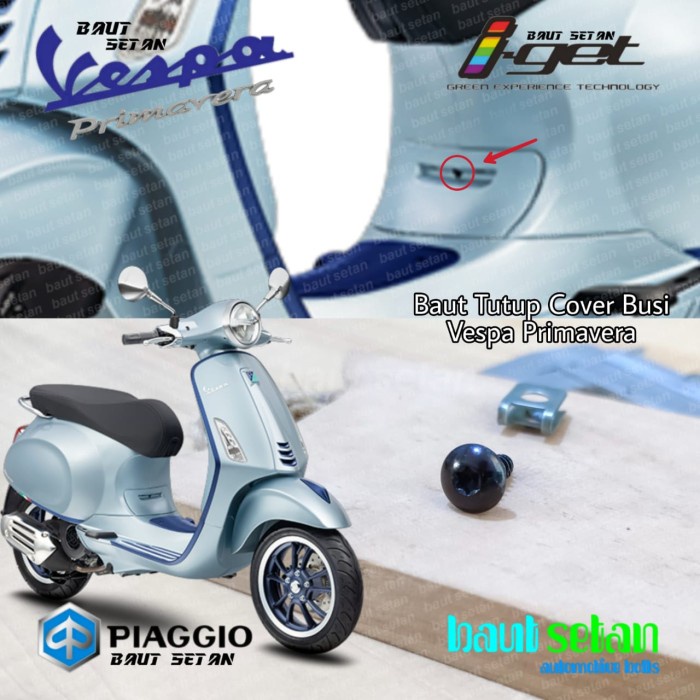 Baut Cover Tutup Busi Vespa Primavera 150 I-Get Non ABS