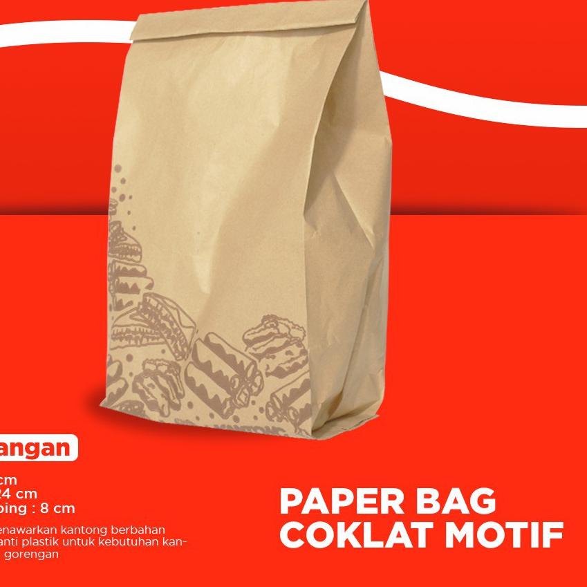 

♥ Paper bag coklat motif / Kantong Kertas warna coklat ♩