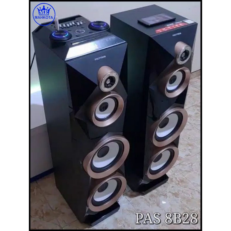 PROMO MURAH SPEAKER AKTIF BLUETOOTH POLYTRON PAS 8B28 / SALON [BLUETOOTH / AUX / USB / KARAOKE]