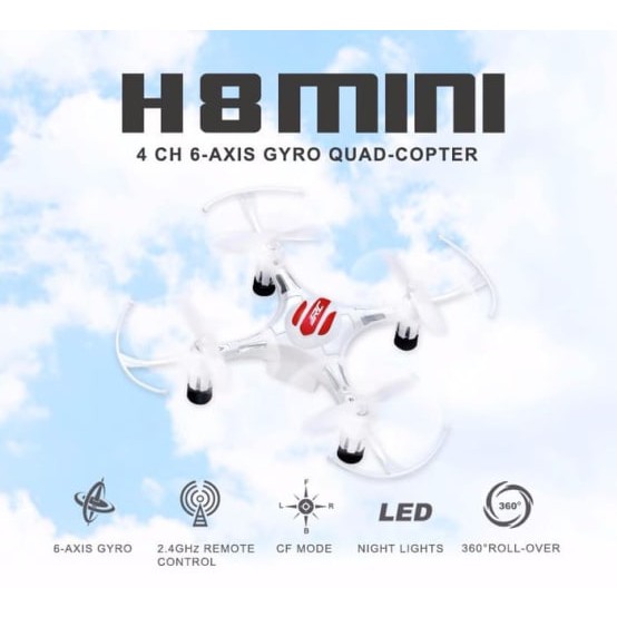H8 Drone Mini Helikopter Pocket Quadcopter RC 2,4GHz 4CH 6-Axis
