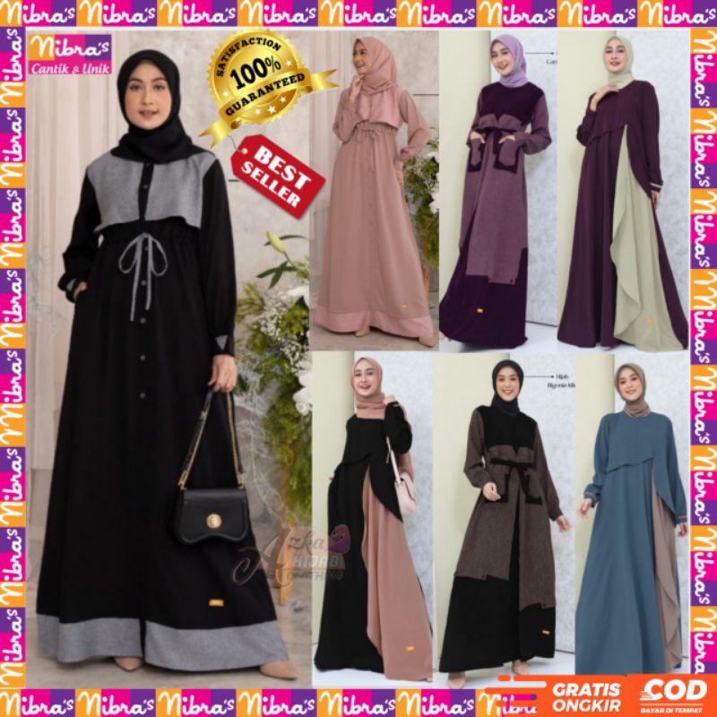 BAJU GAMIS TERBARU 2021 / GAMIS NIBRAS TERBARU NB A92 / DRESS GAMIS CANTIK TERBARU / GAMIS REMAJA KE
