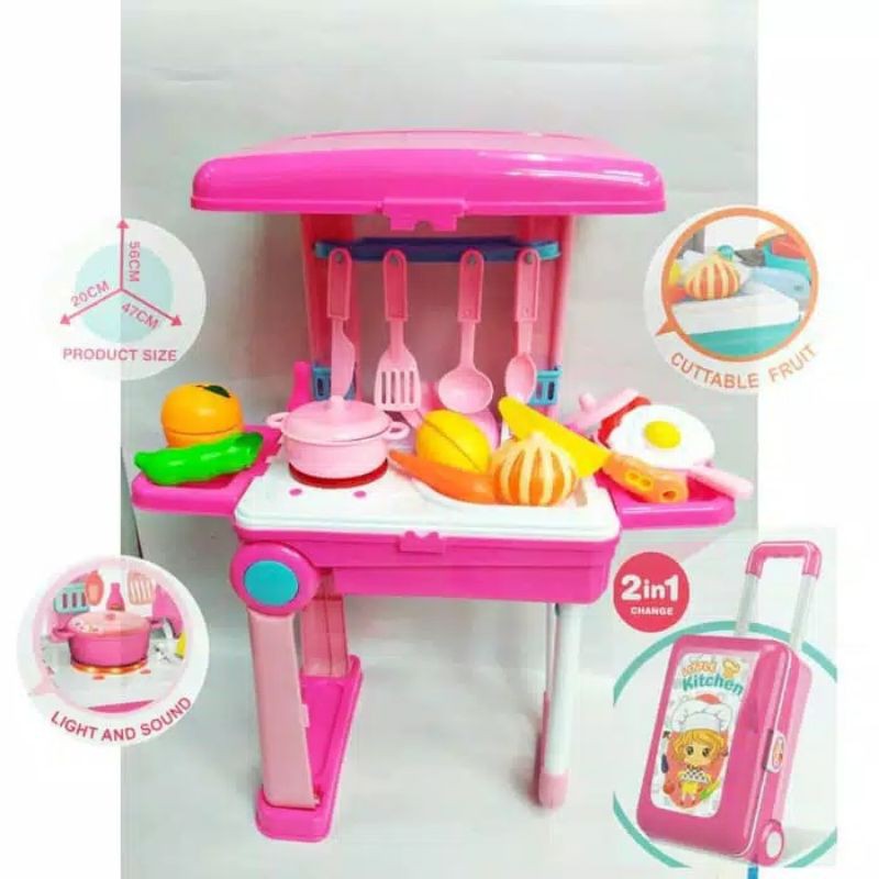 Kado Mainan Anak Perempuan Little Chef Kitchen 2 in 1