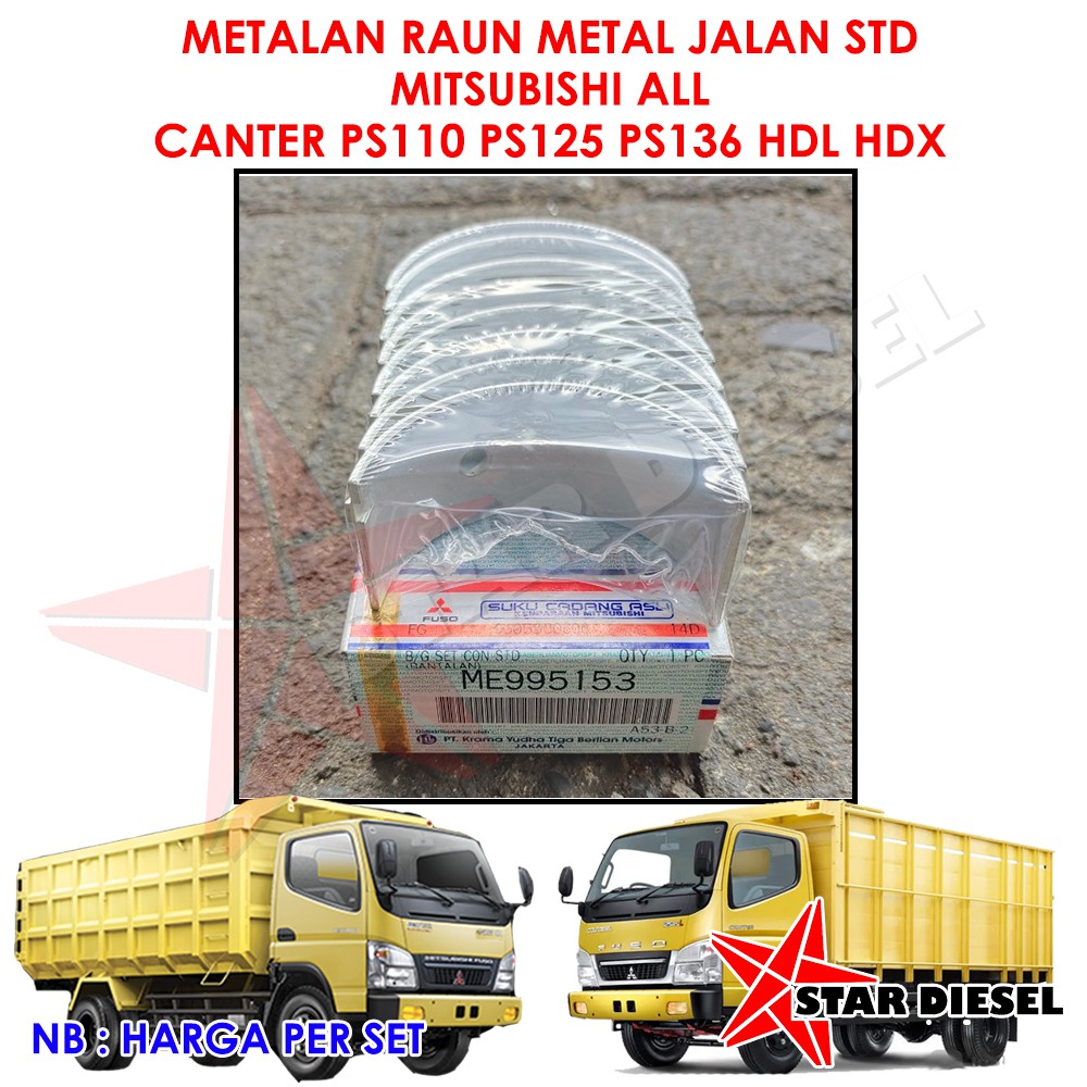 METALAN RAUN CANTER METALAN JALAN CANTER CONROD BEARING SET STD ME995153 METALN RAUN CANTER ASLI