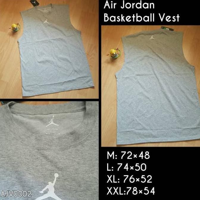 Sale Kaos Air Jordan Model Vest Warna Abu-Abu