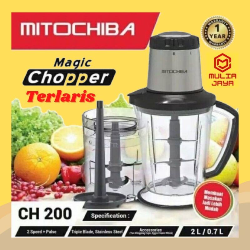 Mitochiba Chopper CH 200 Blender Original Penggiling Daging Garansi Terlaris