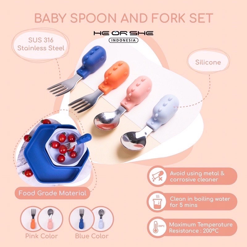 heorshe baby spoon and fork set