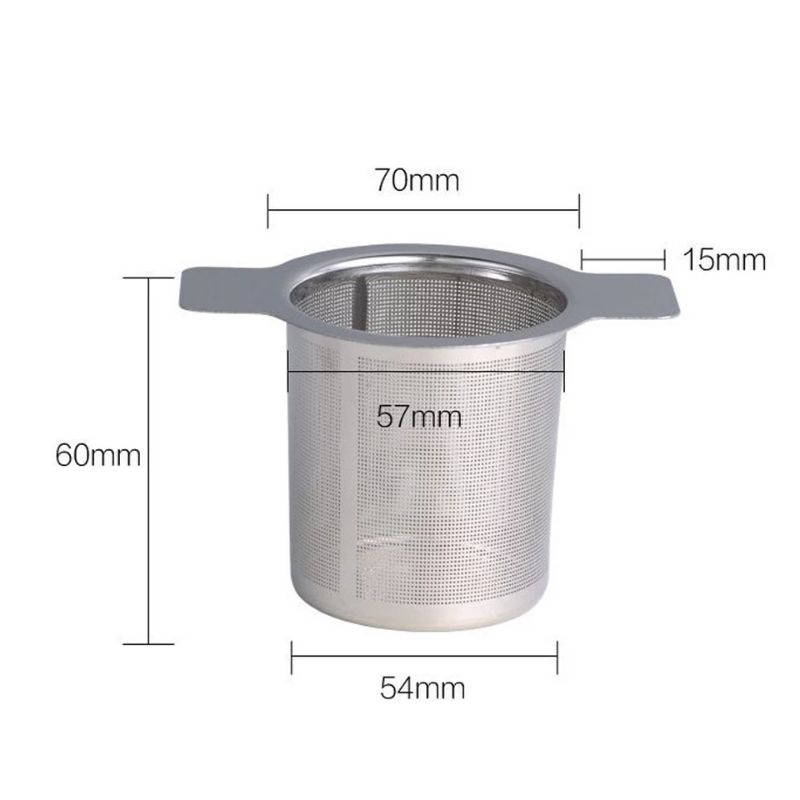 Stainless Steel Filter Tea 304 Infuser Strainer Mesh Dan Tutup