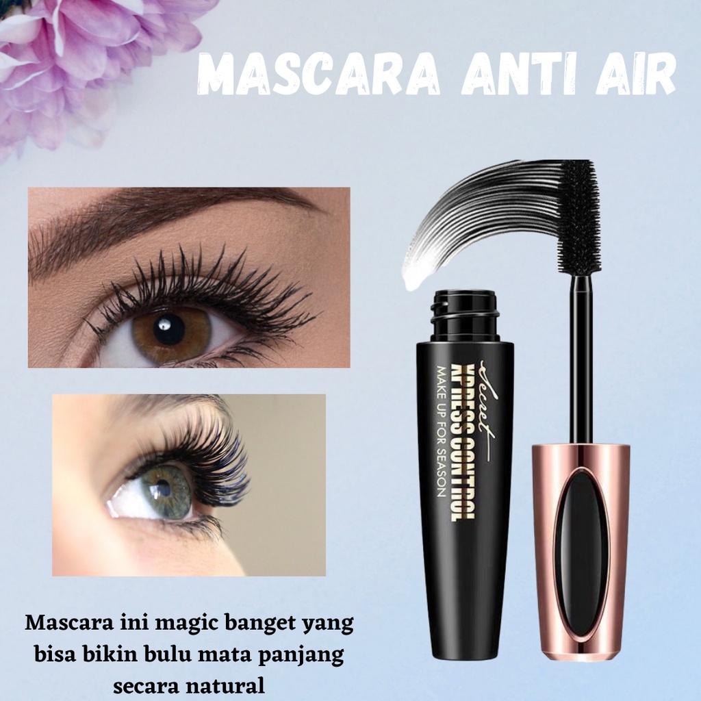 [ORIGINAL] 4D Silk Fiber Eyelash Mascara Waterproof Maskara Pemanjang bulu mata alami Tahan Lama