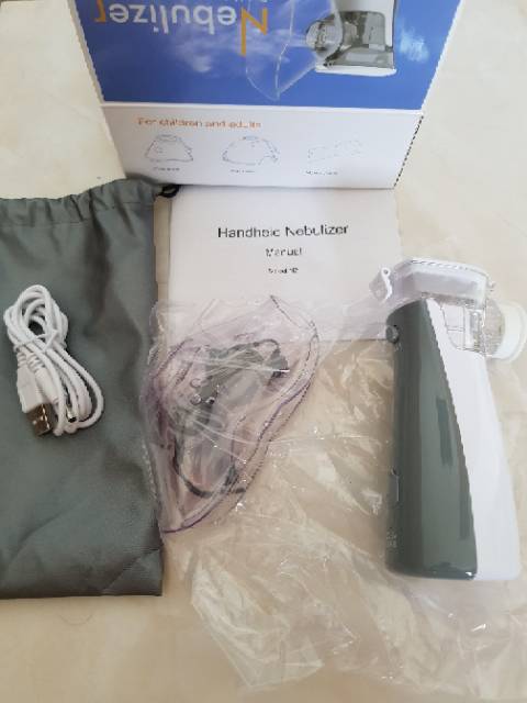 Nebulizer portable alat terapi pernapasan asma untuk anak dan dewasa + kabel USB