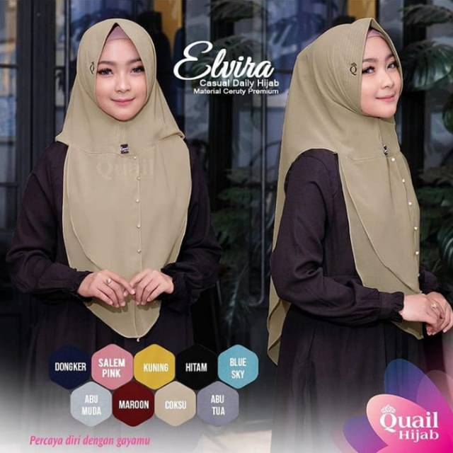 Elvira khimar Quail Hijab