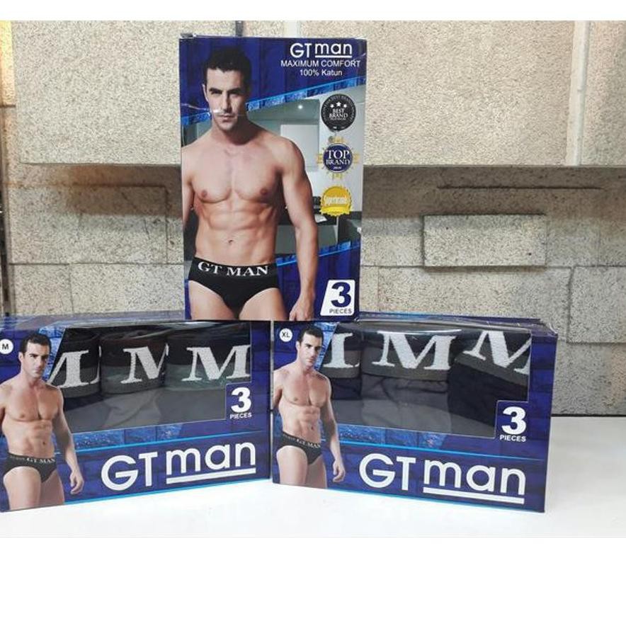 ISI 3 PCS CELANA DALAM PRIA GT MAN GTK 09 | CD PRIA GT MAN SIZE M-L-XL