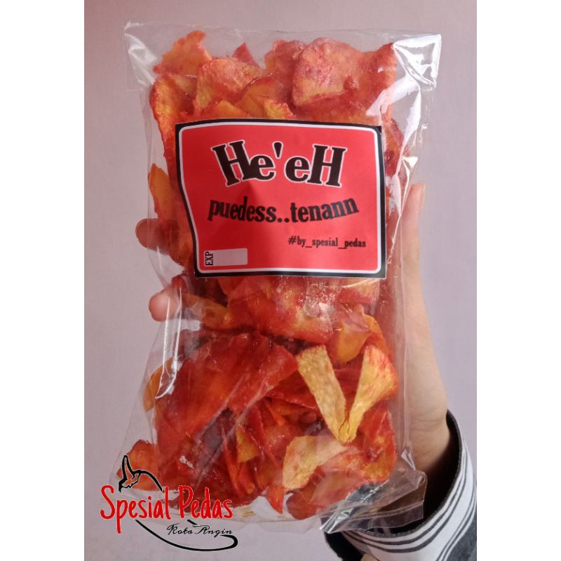 

KERIPIK SINGKONG PEDAS - Cemilan Pedas Nganjuk 120 gram