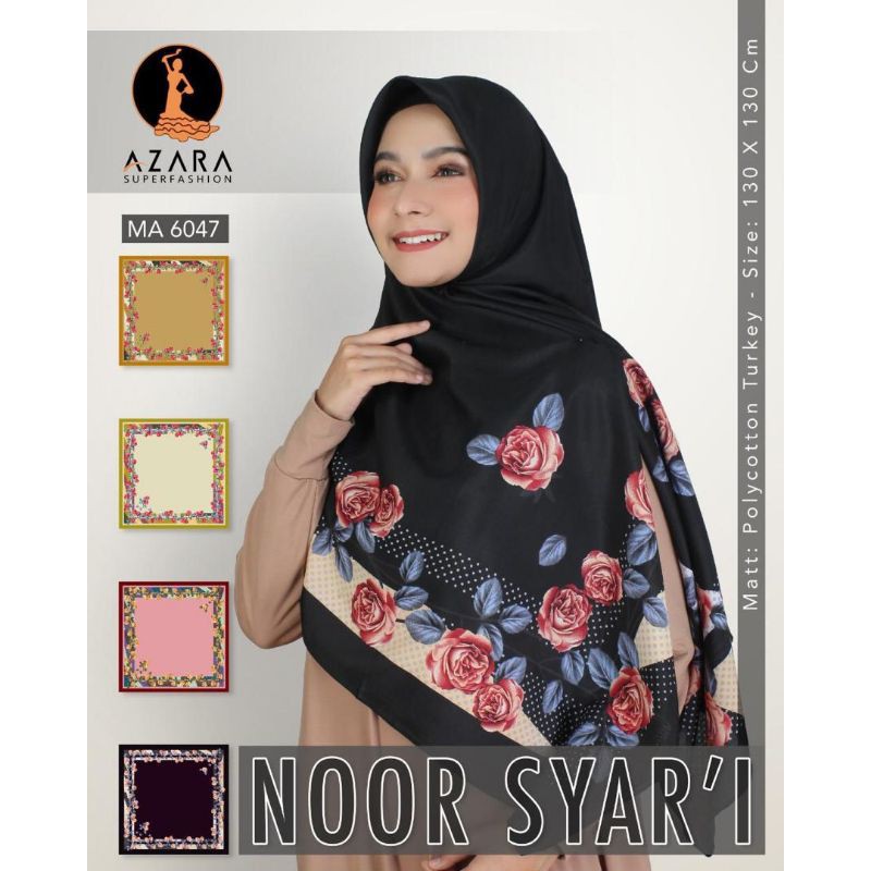 GROSIR JILBAB SYARI MOTIF ISI 10PCS SEGIEMPAT OSKARA NOOR SYARI LC BY AZARA