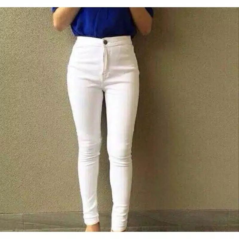 JEANS HIGHWAIST POLOS // CELANA JEANS WANITA PINGANG TINGGI // CELANA HW STREAT