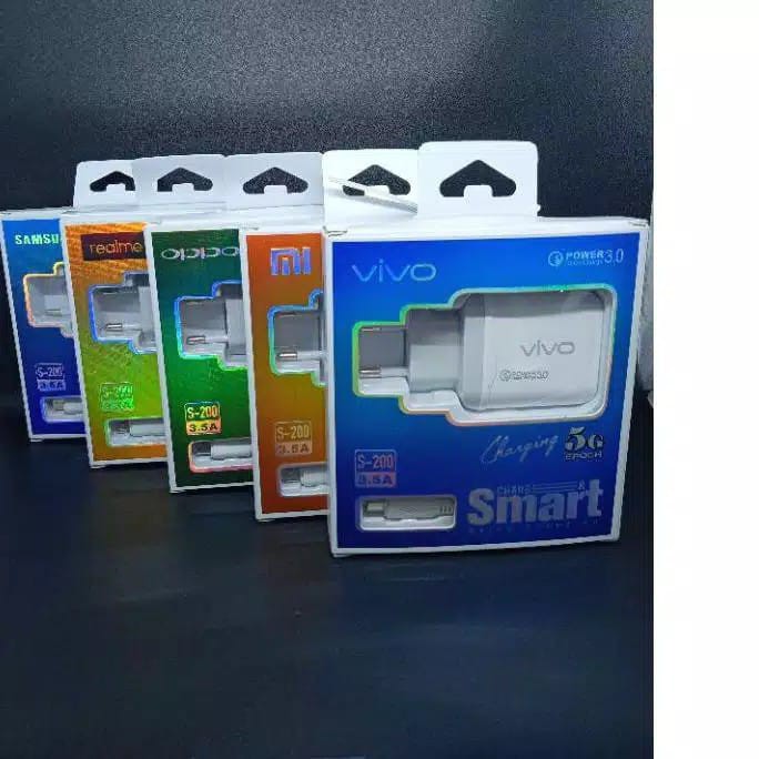 Charger/ Travel Charger Smart P-200 Quick Charger Qualcomm 3.0 Samsung/Oppo/Xiaomi/Vivo/ Realme
