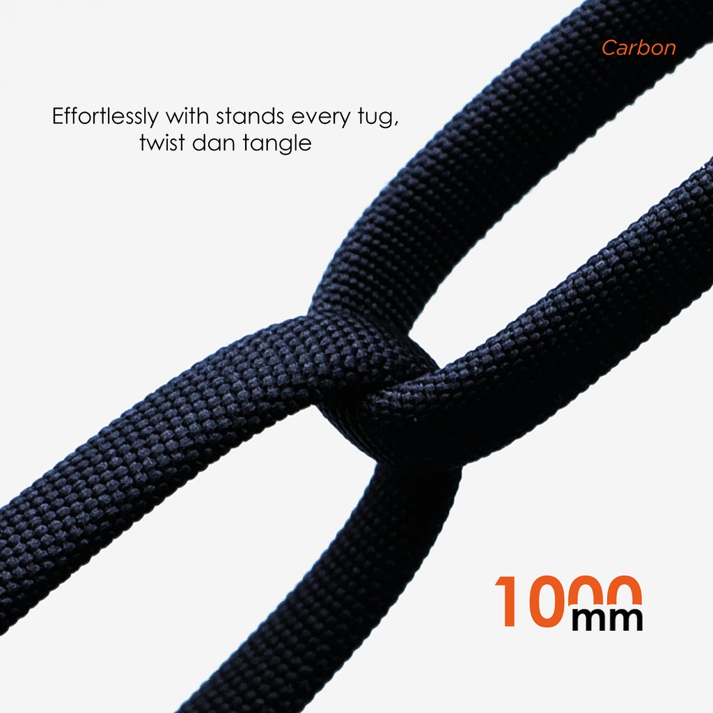 Kabel USB Iphone Lightning  Fast Charging JETE Carbon - Garansi Resmi 2 Tahun